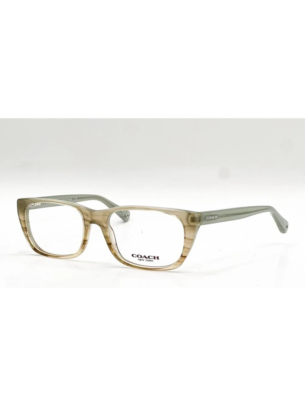 Coach HC 6048 5184 Seafoam Horn Rectangle Authentic Eyeglass Frames 51-17